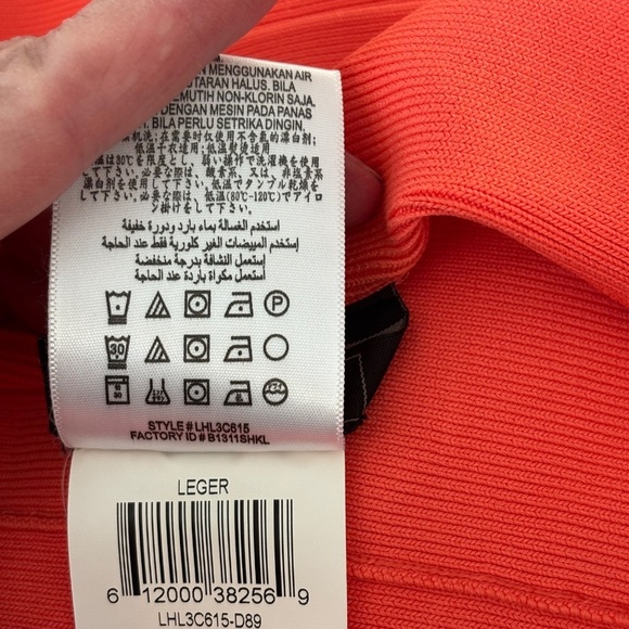 BCBGMaxazria Simone Stretch Bandage Skirt Medium Coral - Picture 11 of 11